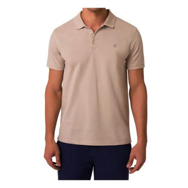 Imagem de Camisa Polo Masculina Dudalina Regular Fit Bege - 77431001-Masculino