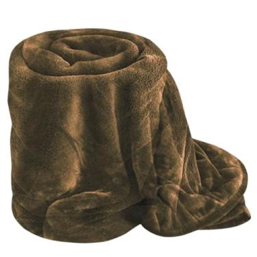 Imagem de Cobertor Manta Casal 2,00X1,80 Microfibra Fleece Soft lisa(Marrom)