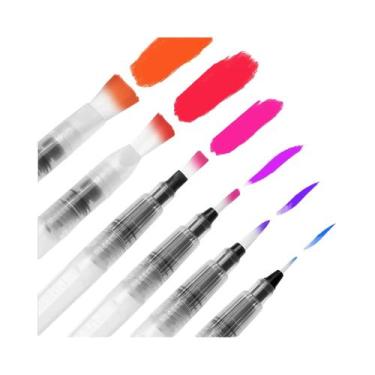 Imagem de Canetas De Pincel Para Aquarela 6/12/18pcs Pontas Finas Planas Para Pi