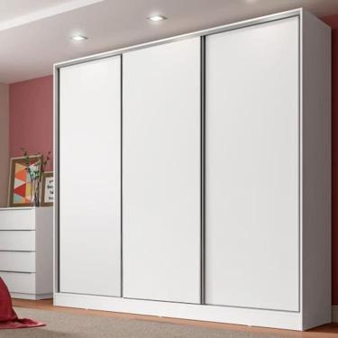Imagem de Guarda Roupa Casal 100% MDF Royale 3 Portas de Correr - Branco