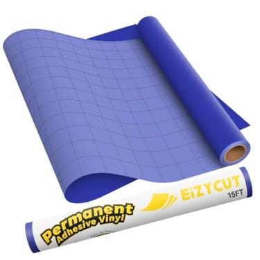 Imagem de EIZYCUT Rolo de vinil adesivo permanente - vinil adesivo azul royal de 30,5 cm x 4,5 m para todas as máquinas de corte, para placas, decalques, casa e projetos DIY