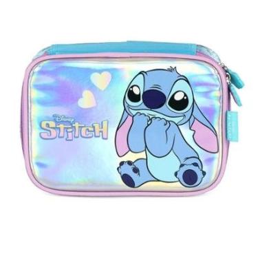 Imagem de Estojo Necessaire Box Escolar Infantil Stitch Original Luxcel-Feminino