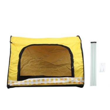 Imagem de SIWOTED Cercadinho para gatos fechado e versátil, portátil, dobrável, para animais de estimação, cachorro, cercadinho para casa, ambiente interno e externo (Médio: Aprox.17,6x16,2x10cm /