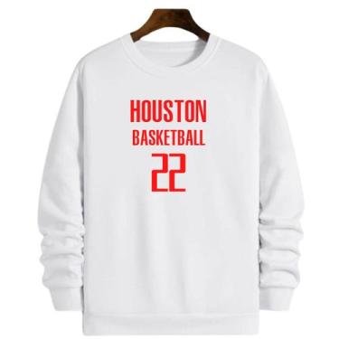 Imagem de Blusa Moletom Gola Basquete Houston Basketball número 22 - Loja Click 