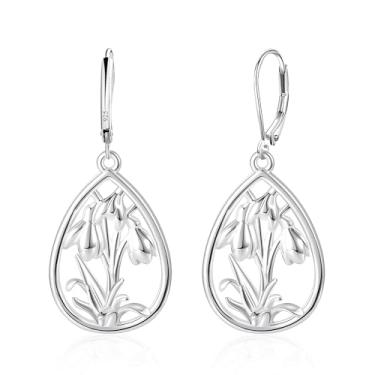 Imagem de fersltily Brincos femininos com pingente de lágrima de prata delicados, brincos boêmios, hipoalergênicos, presentes de aniversário para mulheres, joias vintage, Latão, Sem pedra preciosa