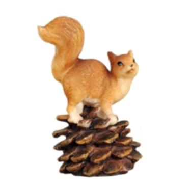 Imagem de Ｂｅｓｇａ Esquilo Ornamento Resina Squilo Squilo Abstrato Artesanato Crafamento de Jardim Escultura de Escultura para Esquere para Paisagismo Courtyard, com Pinheiro