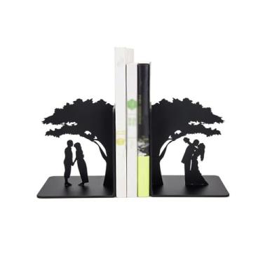 Imagem de Terminais de livros modernos, terminais de livros pesados decorativos de metal para prateleiras, prateleiras decorativas para livros para casa