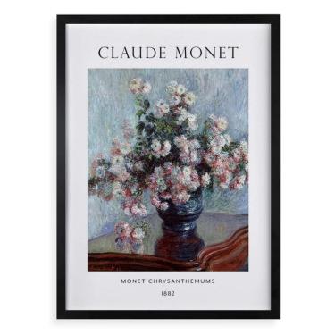 Imagem de Quadro Decorativo Monet - Chrysanthemums 24X18Cm - Com Vidro