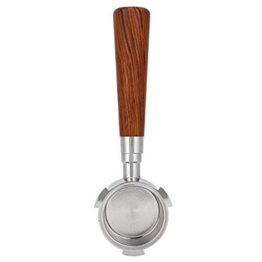 Imagem de Alça sem fundo Grcfumo, suporte de filtro sem fundo, portaffiter sem fundo, adequado para máquinas de café domésticas e comerciais (51mm jacarandá três orelhas)