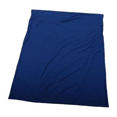 Imagem de AUNMAS Forro de Saco de Dormir, Folha de Viagem de Poliéster Lavável e Reutilizável Portátil Com Design de Fivela de Pressão, para Camping, Caminhadas, Viagens Em Casa (Azul escuro)