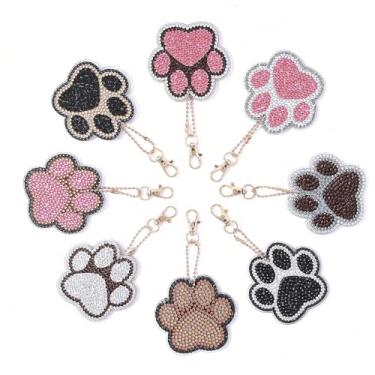 Imagem de SHLUHA Kit de pintura de diamante de dupla face para adultos, ornamentos de chaveiros, artesanato, decoração de casa, presente de Natal (AA106)