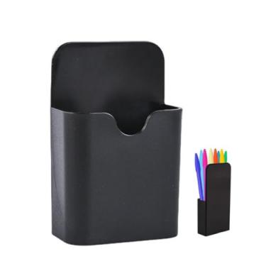 Imagem de Suporte magnético para caneta, suporte de marcador apagável a seco com compartimentos generosos, organizador de armazenamento de ímã forte para geladeira, quadro branco, armário