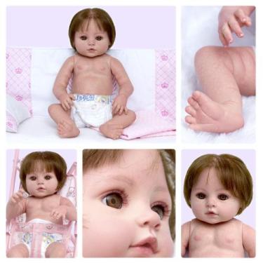 Imagem de Bebê Reborn Boneca Fio a Fio Pode Dar Banho - Cegonha Reborn Dolls
