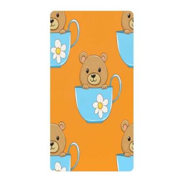 Imagem de Blueangle Lençol de berço padrão para berço infantil - Lençóis de algodão macio e respirável com lindos ursinhos kawaii (237)