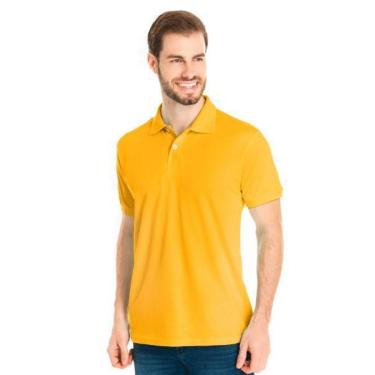 Imagem de Camisa Gola Polo Piquet Masculina Básica Lisa-Masculino