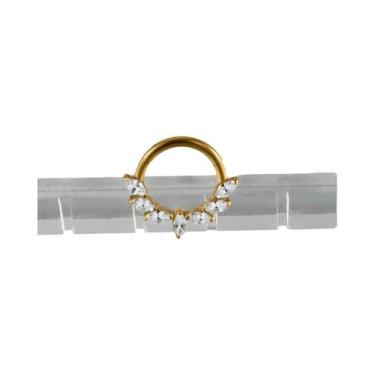 Imagem de Anel De Titânio 16G Para Septo Com Zircônia, Brincos Para Daith E Héli
