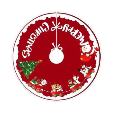 Imagem de Saia Para Árvore De Natal Festiva VIKAMA Em Poliéster Para Decoração D