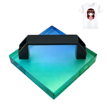Imagem de Bloco de resfriamento HTV - com alça para prensa térmica, ferramenta de artesanato, projetos de transferência de calor, ferramenta de cozimento, acessórios para papel de sublimação Cricut, filme de