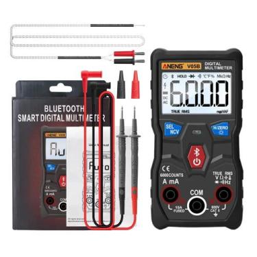 Imagem de Multímetro Digital Profissional Bluetooth ANENG V05B com NFe, Vermelho