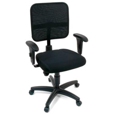 Imagem de Cadeira Secretária com Braços Linha Tela Mesh Preto