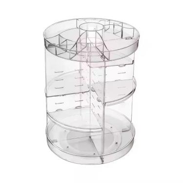 Imagem de Organizador De Maquiagem Rotativo 360° Em Acrílico 4 Andares – Beleza, Organização E Sofisticação Em Um Só Produto