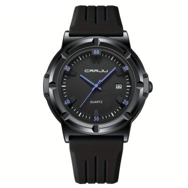 Imagem de Relógio Analógico De Quartzo Com Pulseira Em Silicone Design Esportivo Azul