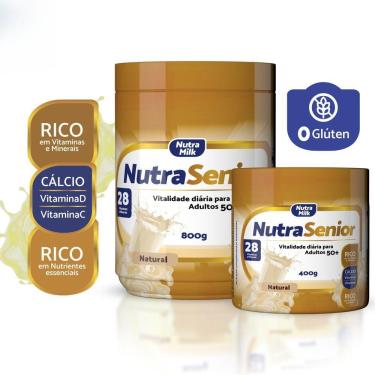 Imagem de Nutra Senior 50+ Completo Com 28 Vitaminas E Minerais - Pote 800g Sabor Natural