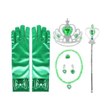 Imagem de Peruca, Luvas, Colar E Brincos Da Princesa Elsa Anna Para Meninas, Ace