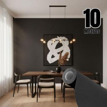 Imagem de Papel Adesivo Preto Decorativo 10 Metros Adesivo Parede Moveis Eletrod