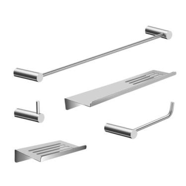 Imagem de Kit Acessórios De Banheiro 5 Peças Metal 2101OR Orion - Grego Metal, E