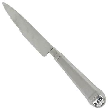 Imagem de Faca de Cortar 25cm Aço Inox Cabo Liso Serrilhada Cozinha Restaurante 