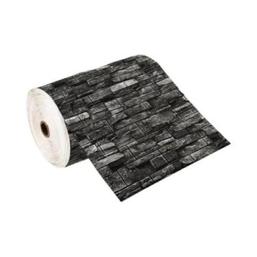 Imagem de Papel De Parede 3D Autoadesivo De Espuma Com Efeito Tijolo Antigo 70cm