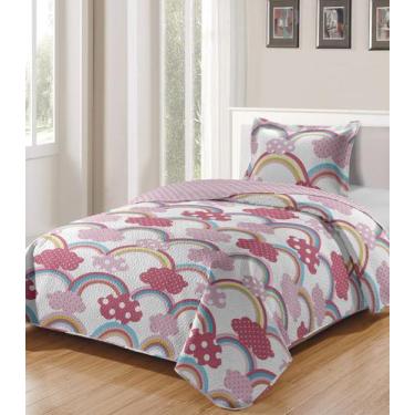 Imagem de Colcha Solteiro Bouti Infantil Microfibra Rozac Rosa, UN, Rosa