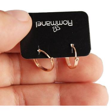 Imagem de Brinco Argola Infantil Rommanel 1cm folheado a ouro 18k 520293