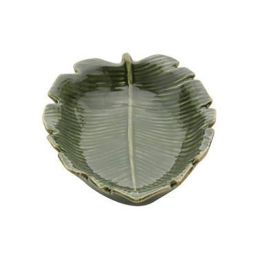 Imagem de Folha Lyor Banana Leaf Verde de Ceramica 16cm x 12cm x 4cm - Wolff