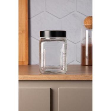 Imagem de Porta Mantimentos Lyor com Tampa Preta 1,140L Vidro