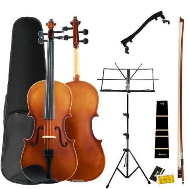 Imagem de Kit Iniciante Violino Orquezz Iniciante 4,4 Com Estojo Estante Arco Br