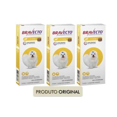 Imagem de Combo 3x Comprimido Bravecto Para Cães de 2 a 4,5kg