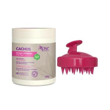 Imagem de Kit apice cachos ativador e escova massageadora - Apice Cosmeticos