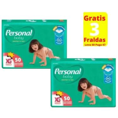 Imagem de Fralda Personal Hiper 2 Pacotes Tamanho XG de 11,5 a 15 kg Com 50 Unid
