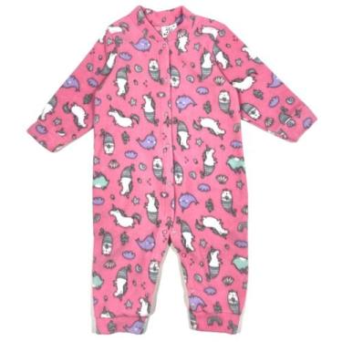 Imagem de Macacão Soft Estampado Pettenati Com Botão Bebê Inverno, Sereia dino r