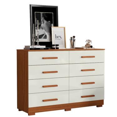 Imagem de Cômoda Grande 8 Gavetas para Quarto Amora