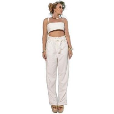 Imagem de CALÇA SARJA FEMININA CLOCHARD COM CINTO 24512-Feminino