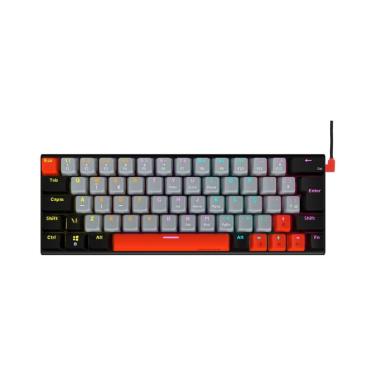 Imagem de Teclado Mecânico 60% Pcyes Kuromori Black Vulcan Switch Red