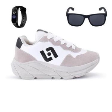 Imagem de Tenis Infantil Meninos Jogger Escolar Casual Camurça + Oculos Relogio-Masculino