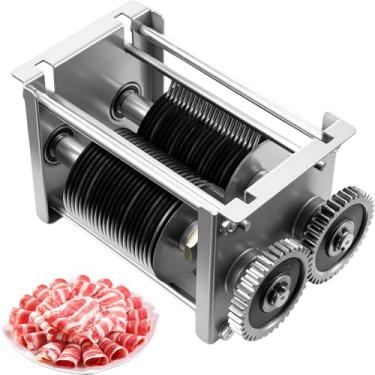 Imagem de TERUISI Lâmina para máquina de cortar carne, lâmina para cortador de carne comercial, compatível com TERUISI Modelo: TDK, conjunto de lâminas fatiadoras para carne desossada, vegetais macios