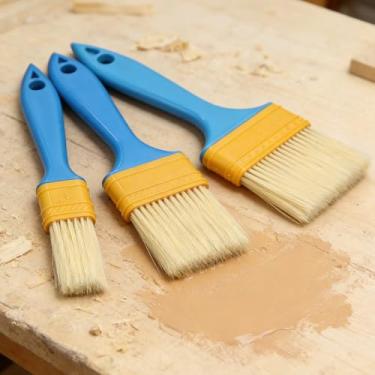 Imagem de Pacote com 3 pincéis (pequeno/médio/grande) - ideal para preparar, pintar e envernizar...