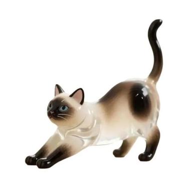 Imagem de Chaveiro Transparente Em Formato De Gato Fofo, Pequenos Ornamentos Com