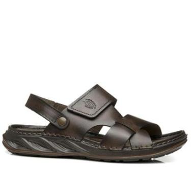 Imagem de Sandália Pegada Masculino em Couro Cravo 134107-02-Masculino