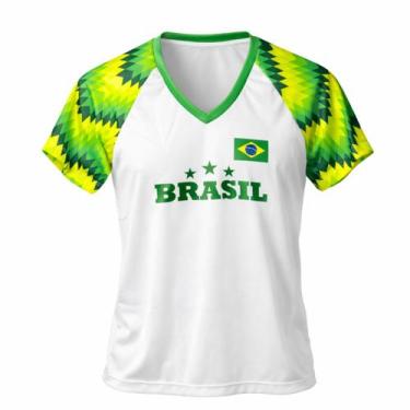 Imagem de Camisa Brasil Essence Branca - Feminino Tamanho:MCor:Branco - RetrôMan